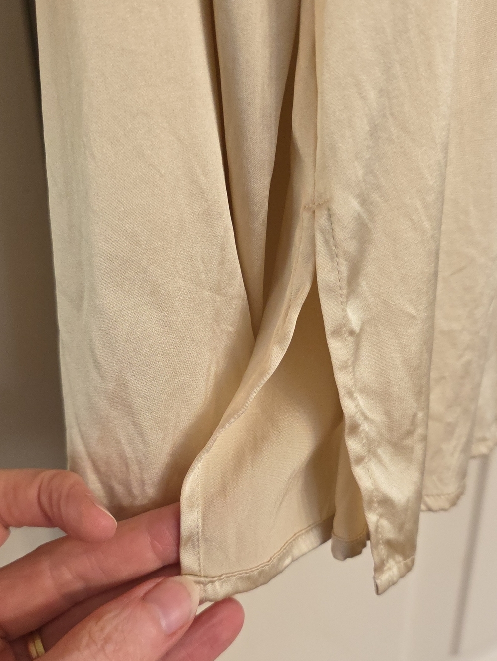Banana Republic Cream/light Tan Blouse With Ties - Picture 7 of 9